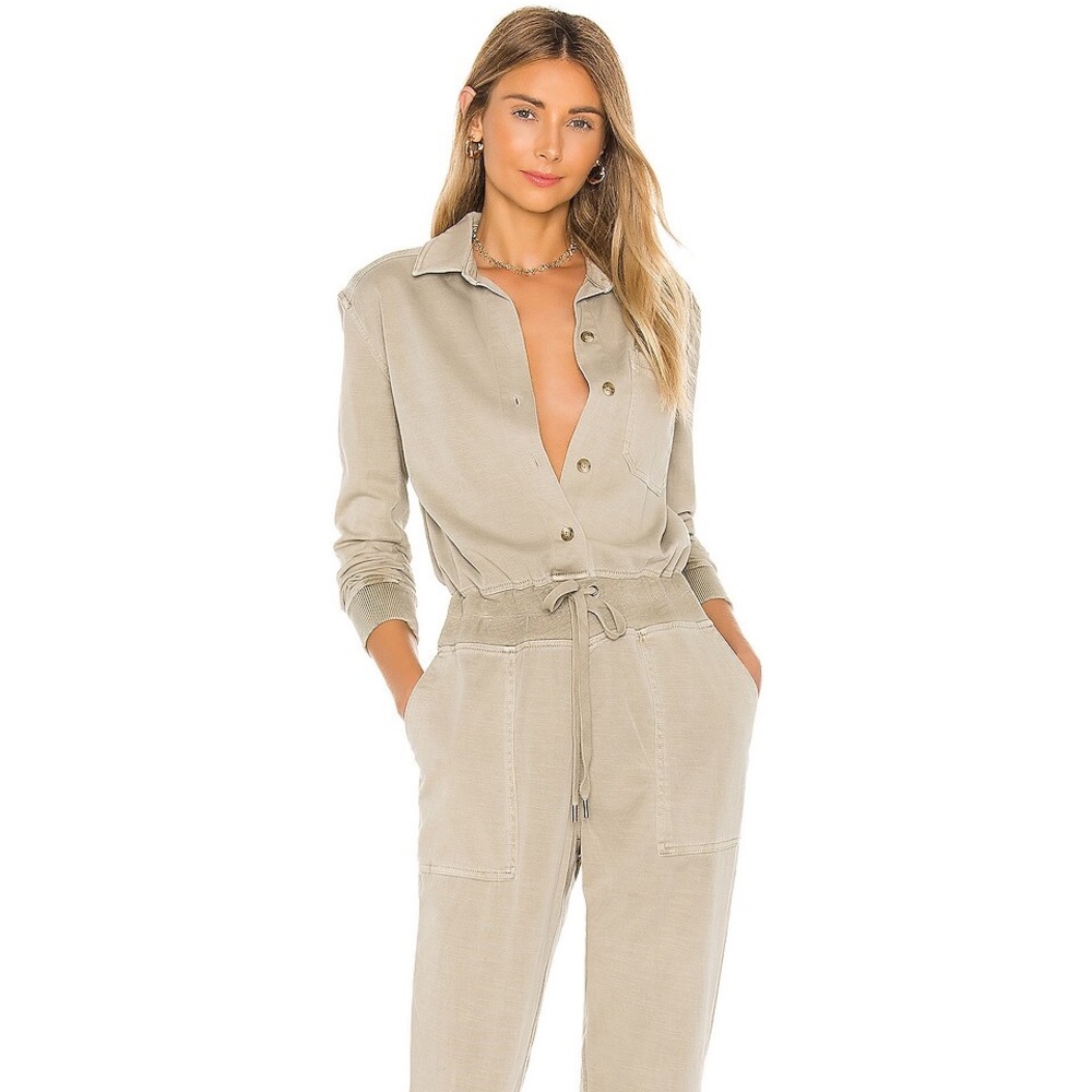 James Perse Mixed Media Jump Suit